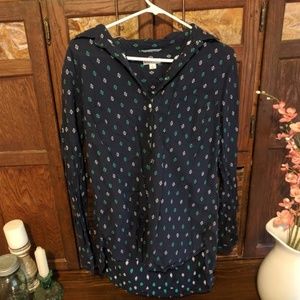 Merona Tops - Merona Long Sleeve Navy Shirt (Large) Merona Tops - Merona Long Sleeve Navy Shirt (Large)